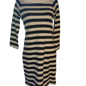 New w/o tag Old Navy pinstripe navy and gray color body con dress sz. SM